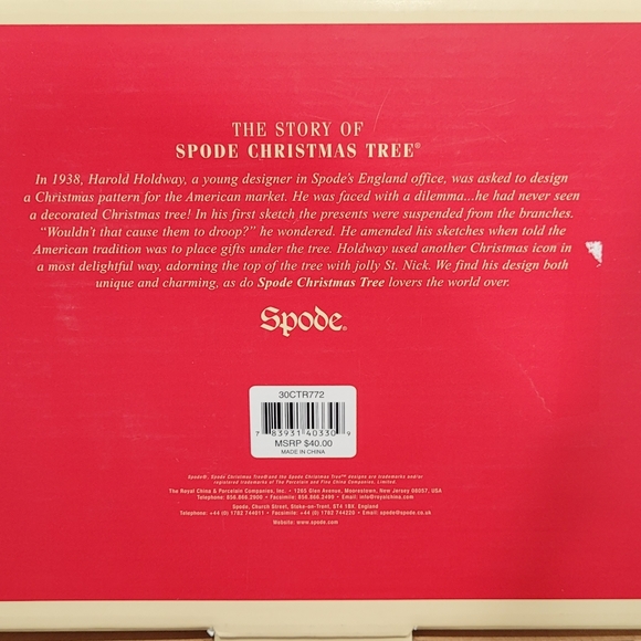 SPODE| Christmas Tree 'Bless This Home' Tray - Picture 5 of 5